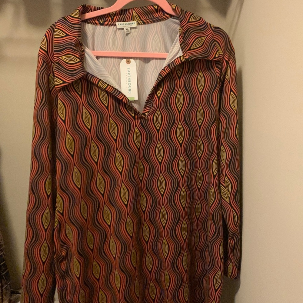 Mini 70sTheme Collared Dress
